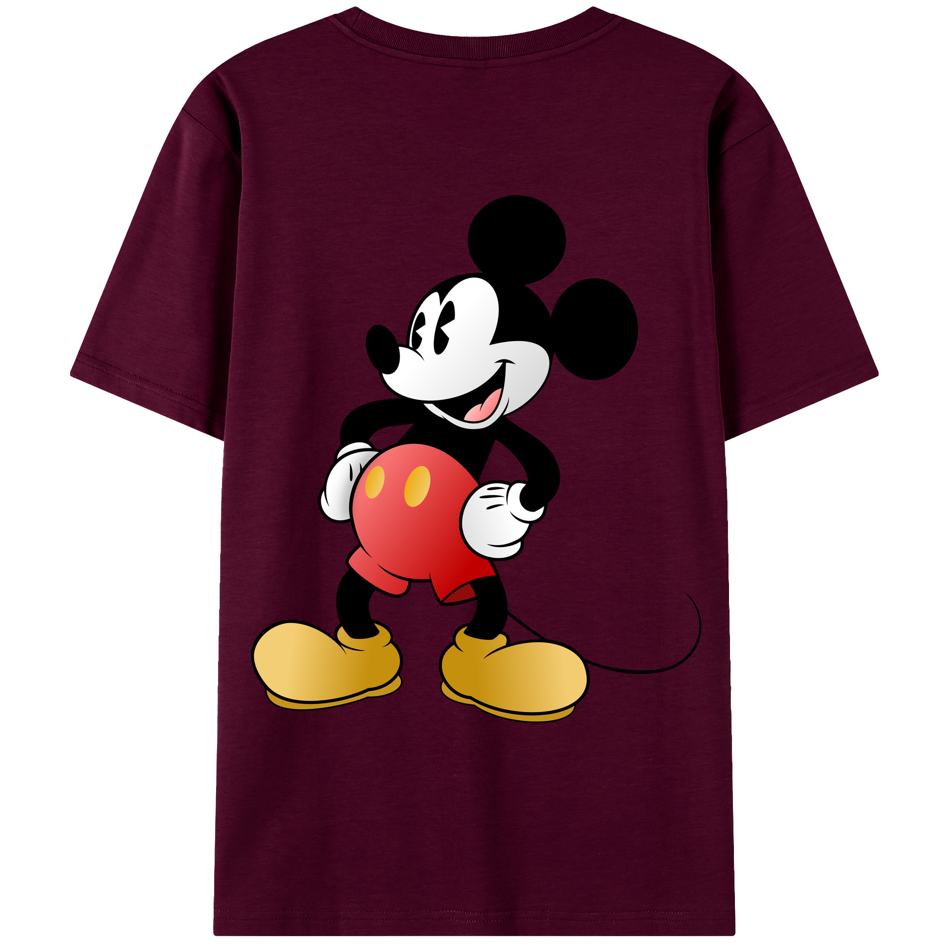 （画像用） ミッキーマウス Mickey Mouse レディース半袖Tシャツ(バックプリント)